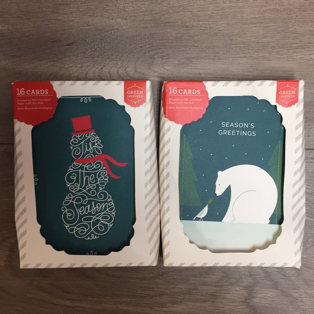 Christmas Cards Pack of 2 Holiday Greeting Cards
